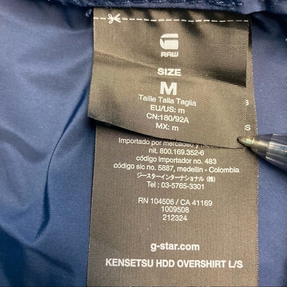 G-STAR RAW Sz M Overshirt Raincoat Wind Breaker Hooded Jacket - Picture 8 of 13